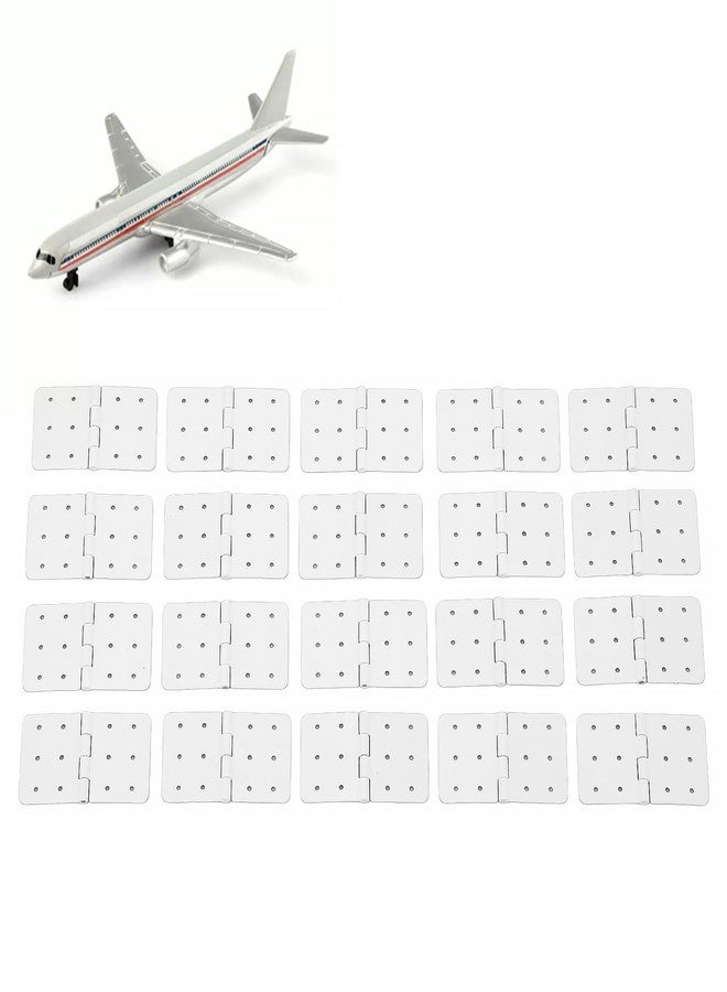 Uxsiya RC Aircraft Hinge 40PCS RC Pinned Hinges Remote Control Airplane Plastic Hinge Model Aircraft Wing Parts RC Airplane Plane Model Aircraft Parts for RC Airplane Plane Parts Model Replacement(Large) - Image 1